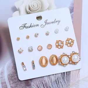 Fashion <strong>Opal</strong> Gold Jewelry <strong>Earrings</strong> for Women Wholesale N98306 - Product Image 4