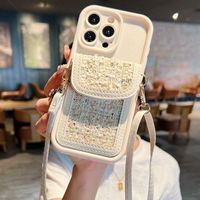 Sarung ponsel dompet tahan guncangan, dompet kulit dengan penutup slot kartu untuk iphone 15 Pro Max 16 13