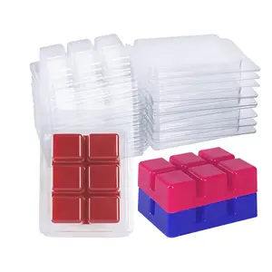 Transparent Plastic Pet Candle Wax Melts Clamshell Packaging