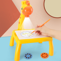 Table de peinture avec projecteur, jouet de projection pour tracer et dessiner avec lumière et musique, tableau de dessin éducatif pour jeux de dessin