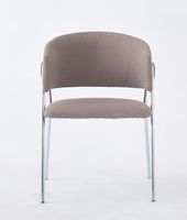 Fauteuils d'appoint modernes en tissu Milano à design simple, avec cadre en métal, fauteuils de salle à manger en velours