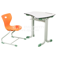 Ensemble bureau et chaise pour étudiant en bois moderne standard ergonomique pour salle de classe