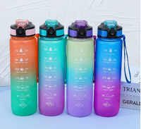 Bouteille d'eau sportive de 1000 ml à boire directement pour étudiants et camping, avec logo personnalisé, en PC