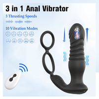 Pénis Double Anneau plug anal jouets sexuels pour hommes AV vibrateur Massage de la Prostate masturbation fesses