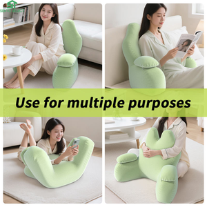 Прямоугольная подушка-клин от храпа с наполнителем из пены с эффектом памяти, трикотажный хлопковый чехол, съемный, для поддержки спины и чтения - Product Image 5