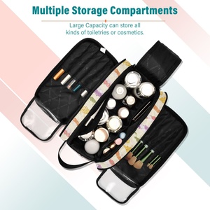 Hawaii Colorful Puakenikeni Flower Women Toiletry Bag Custom Logo Makeup Brush Bag Aloha <b>Lei</b> Makeup Travel Bag with Handle - Product Image 5