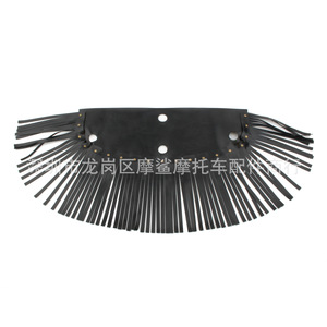 Cubierta para reposapiés de motocicleta Moshark con borlas de cuero negras para Harley Davidson Honda Suzuki Glide - Product Image 3