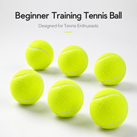 Balles de tennis d'entraînement pour amateurs, hauteur de rebond de 1,3 à 1,4 m, feutre durable, balle en caoutchouc à haute élasticité pour les exercices d'entraînement quotidiens
