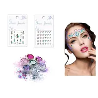 Jewels Face Amazon Hot Sell Festival Party Crystal Jewels Body Face Rhinestone Stickers Temporary Gem Eye Tattoo Sticker For Women