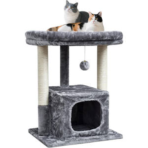 Classico eco-friendly in legno gatto albero al coperto gatti per adulti grande attività torre Scratching post condominio peluche trespolo da arrampicata - Product Image 1