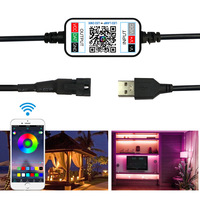 Controlador de Tira LED Mini WS2812B Dream Color DC5V USB para Sincronización Musical, Corriente de Salida 6A, Atenuador de Iluminación DMX Manual