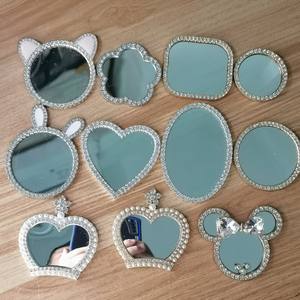 Chic métal luxe plein <span class=keywords><strong>strass</strong></span> coeur miroir concepteur coque de téléphone indésirable décoration charme bricolage artisanat déco accessoires - Product Image 4