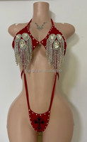 Vêtements de danse exotiques en strass métalliques lourds, faits main, sur mesure, vente en gros directe usine