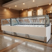Vitrine Réfrigérée Commerciale de Haute Qualité pour Crèmes Glacées et Gelatos – Idéale pour Restaurants, Buffets et Hôtels