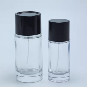 New Design 30ml 50ml 100ml Crimp Perfume <b>Bottle</b> Round Perfume Glass <b>Bottle</b> With Black Cap - Product Image 5