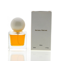 15ml 30ml 50ml bouteille de parfum en verre en forme de cube sphérique bouchon rond bouteille de parfum de luxe vide avec boîte