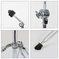 Factory Outlet G400 Adjustable Stable Percussion Cymbal Stand Galvanized Alloy Silver Quality Musical Instrument Stand Accessory