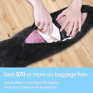Coussin cervical portable 2-en-1 avec sac à bandoulière pour les voyages en avion, en train et en voiture - Product Image 4