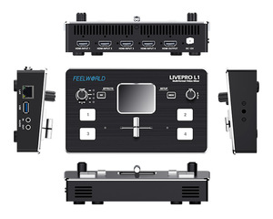 FEEL WORLD Video Mixer <span class=keywords><strong>Switcher</strong></span> Live-Streaming Neueste <span class=keywords><strong>4</strong></span> HD-Eingänge USB 3.0 Livestream ing und Aufnahme LIVEPRO L1 4k Video Mixer - Product Image 1