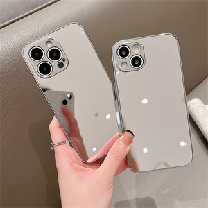 Bref argent <span class=keywords><strong>doré</strong></span> miroir antichoc étui pour <span class=keywords><strong>iphone</strong></span> 14 13 12 <span class=keywords><strong>Pro</strong></span> Max <span class=keywords><strong>11</strong></span> X Xr Xs 8plus galvanoplastie couverture arrière dure - Product Image 6