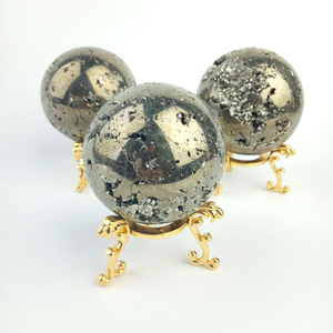 Wholesale High Quality Natural <b>Crystal</b> Quartz Rough <b>Ball</b> Iron Pyrite Cluster Spheres - Product Image 4