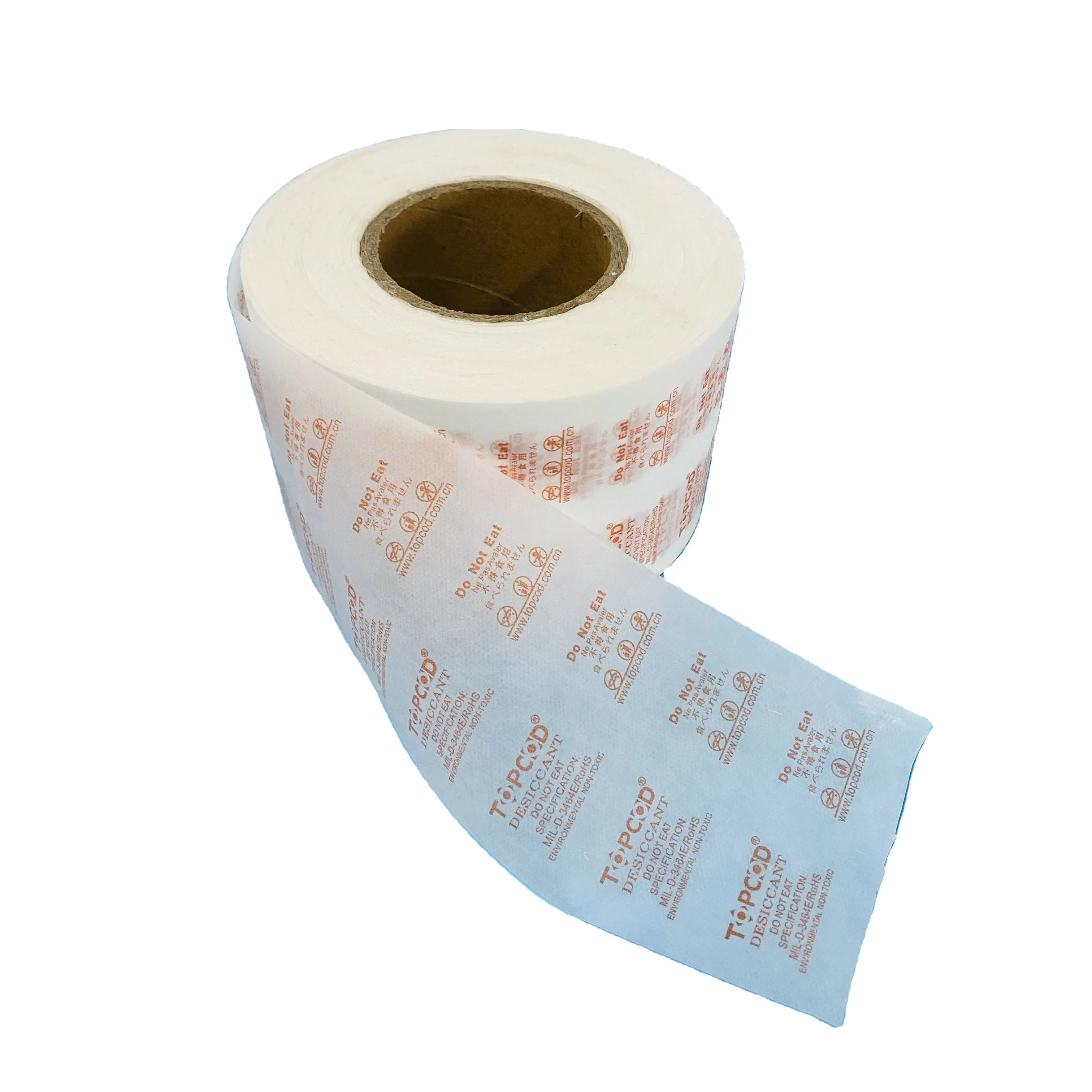 印刷用紙を詰めた工業用化学薬品乾燥剤シリカゲル塩化カルシウムと粘土乾燥剤紙