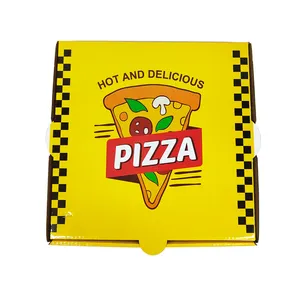 Personalizado eco amigável papel ondulado massa impermeabilização armazenamento pizza fatia pacote caixa food grade pizza caixa com logotipo