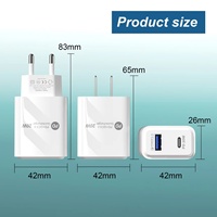 Offre spéciale 20W chargeur rapide PD chargeur de téléphone électrique pour iPhone Android Cargadores Para Celular chargeur de téléphone à charge rapide