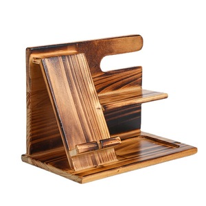 Support de présentation en bois, support pour téléphone portable, organisateur de bureau multifonctionnel pour montres et porte-clés, artisanat en bois massif - Product Image 4
