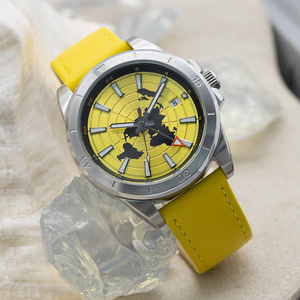 Venta caliente OEM ODM diseño de mapa <span class=keywords><strong>del</strong></span> mundo relojes de lujo luminoso doble zona horaria calendario reloj mecánico de acero inoxidable para los hombres - Product Image 5