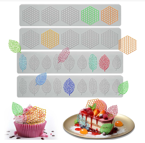 Moldes de <span class=keywords><strong>panal</strong></span> de silicona sin BPA, herramientas de decoración de pasteles, molde para bordes de pasteles, herramientas para hornear pasteles - Product Image 5