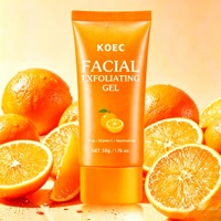 Gel exfoliant enzymatique hydratant pour le visage KOEC Orange VC, nettoyant en profondeur, hydratant, gel exfoliant, élimine les points noirs