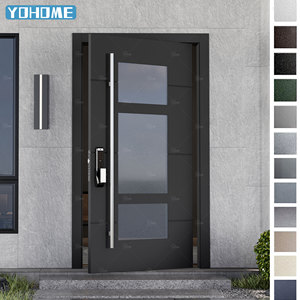 Regno Unito <span class=keywords><strong>Porta</strong></span> d'Ingresso Esterna <span class=keywords><strong>in</strong></span> Alluminio Pressofuso per Villa Residenziale, <span class=keywords><strong>Porta</strong></span> Esterna Moderna con Pannello <span class=keywords><strong>in</strong></span> <span class=keywords><strong>Vetro</strong></span> e Apertura a Bilico - Product Image 4