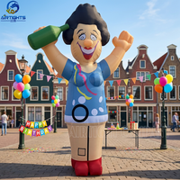 Ballon gonflable Sarah de 3,5 m de haut pour fête en extérieur, style hollandais, avec bouteille de WIJN