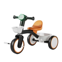 Vélo d'équilibre pour enfants en acier à haute teneur en carbone et alliage d'aluminium avec tableau de bord LED, double panier, jouet robuste pour l'extérieur, 2-4 ans