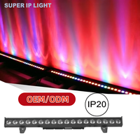Barre LED murale à contrôle segmenté IP65 18x10W RGBW 4-en-1 pour éclairage de scène extérieur DMX, directement de l'usine