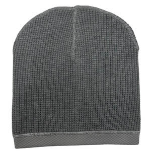 Gorro de invierno de alta calidad unisex, gorro de punto transpirable cálido con logotipo personalizado de Color sólido - Product Image 1