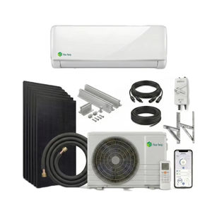 Climatisation solaire 30000BTU, climatisation solaire hybride, climatiseur à onduleur, type mural, panneau solaire à entraînement direct pour la maison - Product Image 1