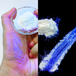 Nouvelle Poudre Multichrome Effet Miroir Chromé Nacré Caméléon Aurore pour Ongles, Pigment à Changement de Couleur Blanc - Product Image 1