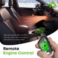 Sistema de Alarma para Auto con Control Remoto LCD Bidireccional y Pantalla OLED, con Recordatorio Sonoro y Vibratorio, Dispositivo de Seguridad para Vehículos