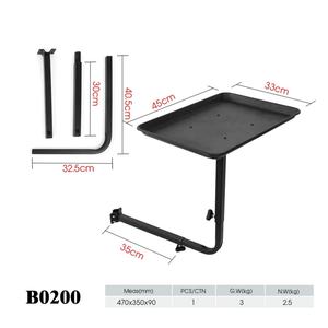 Muebles de Salón de Belleza Negros Metálicos, Equipo de Peluquería Giratorio, Silla de Peluquero con Bandeja - Product Image 2