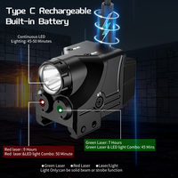Haute Qualité Double Laser Sight Combo Rouge Vert Dot Scope Sight Chasse Double Laser Sight Scope Avec Lampe De Poche Lumière