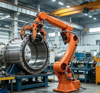 Bras robotisé industriel à 6 axes QJAR QJR25-1800G, haute rigidité, charge utile de 25 kg, portée de 1831,2 mm, précision élevée de 0,03 mm