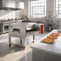 Four à pizza à gaz avancé avec chauffage assisté par air, grande capacité, à bande transporteuse