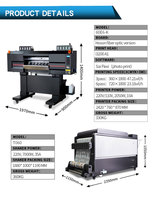 Mesin Cetak DTF Printer 60cm A1 6 Head I3200 Kaos All-in-One Otomatis Transfer Digital Berbahan Bubuk Kecepatan Tinggi 47.21 Sqm/jam