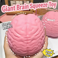 Balle anti-stress créative d'Halloween en forme de cerveau, jouet sensoriel souple pour soulager le stress, cadeau de fête, boîte mystère, fidget de bureau