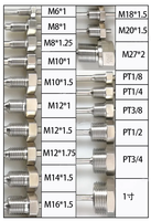 Sensor de temperatura RTD PT1000 PT100 de 2, 3 y 4 hilos con rosca M6, M8, M10 para pequeños electrodomésticos, resistente a altas temperaturas