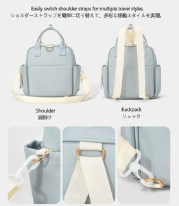 <span class=keywords><strong>Bolsa</strong></span> de Pañales para Bebé Fuliya Personalizada, Tipo Bandolera y Mochila, Multifuncional para Salidas Diarias, Viajes, Hospital, <span class=keywords><strong>Maternidad</strong></span> - Product Image 3