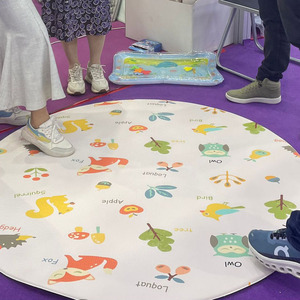 Vòng Hình Dạng Bé Bò <span class=keywords><strong>Mat</strong></span> Không Thấm Nước Đảo Ngược Bộ Nhớ Bọt Playmat Không Độc Hại Chống-Trượt Xách Tay TPU Bé Chơi <span class=keywords><strong>Mat</strong></span> Cho Trẻ Em - Product Image 3