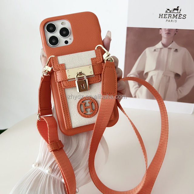 2026 Luxury Designer PU Leather Phone Case for iPhone 16 Pro Max Crossbody Strap Phone Cases for IPhone 17 Pro Max